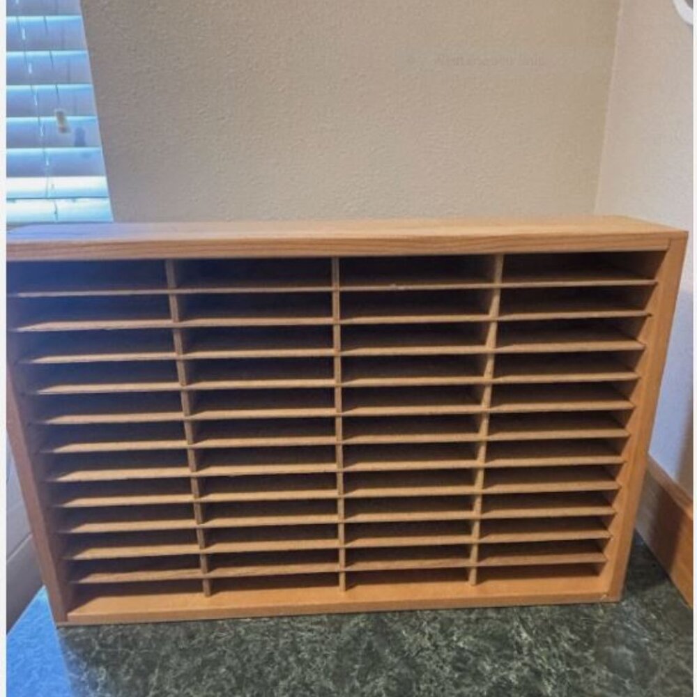 Napa Valley Box Company 48 Slot Media Storage Rack Holds 96 Music CDs~23x15x5 CD